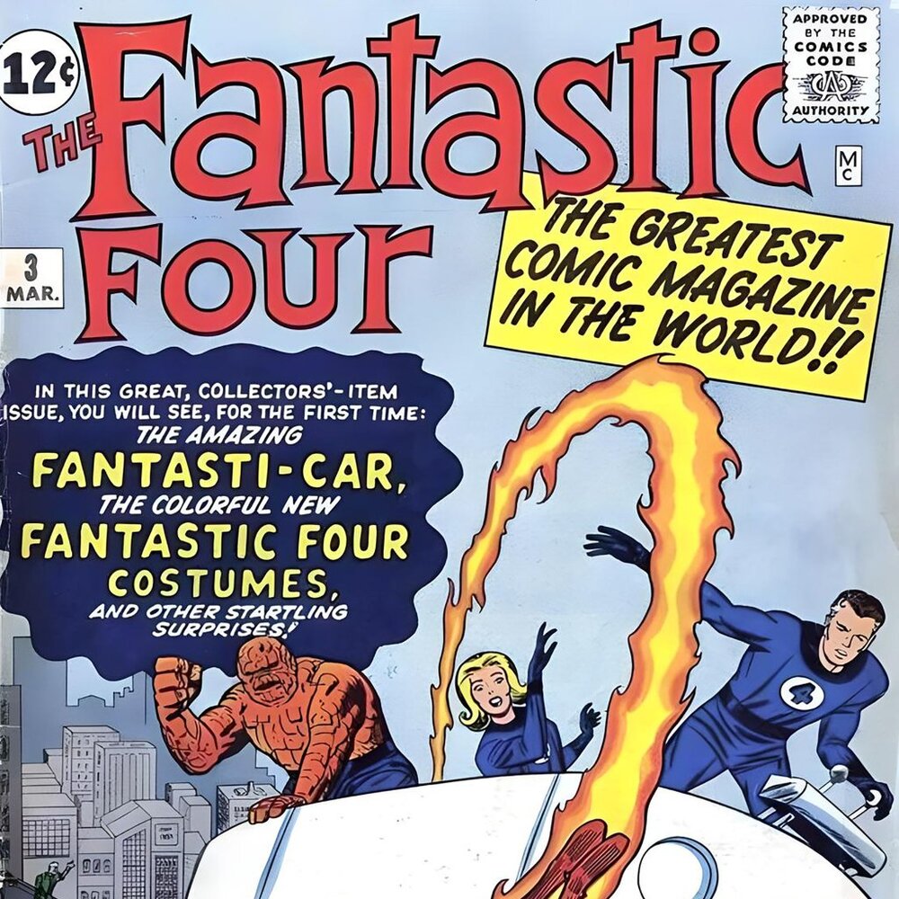 Fantastic Four #3 Comic Book Cover vinyl coated canvas Fabric Poster